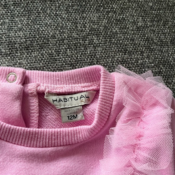 NWT! Habitual Pink Sweater and Blue Jeans Kids Set - Picture 3 of 7